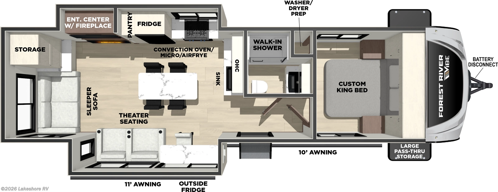 2026 Vibe 2800RL by Forest River from Lakeshore RV in Muskegon, Michigan