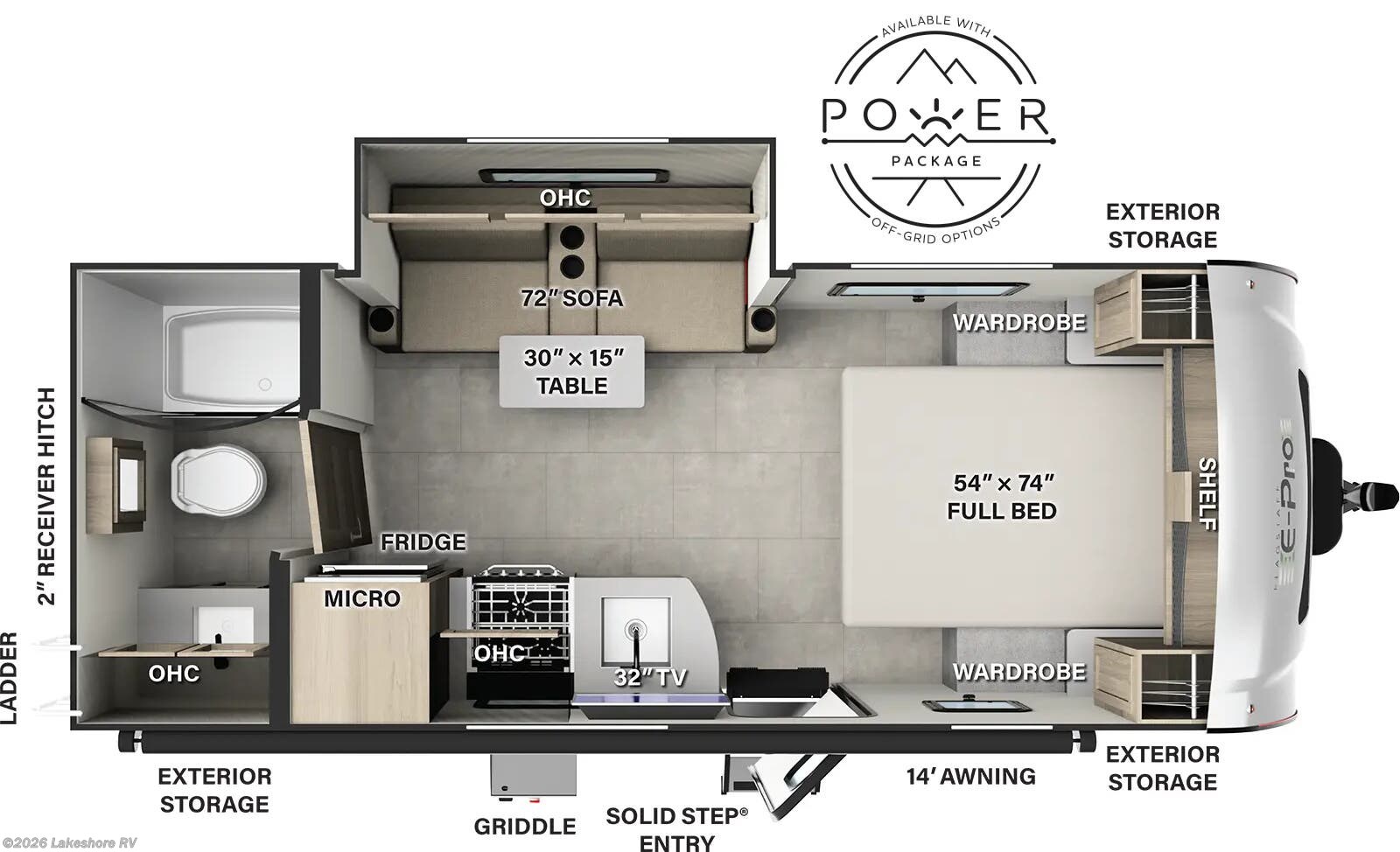 2025 Forest River Flagstaff E-Pro E20FBS - New Travel Trailer For Sale by Lakeshore RV in Muskegon, Michigan