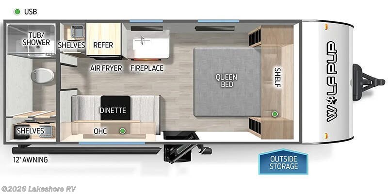 2025 Forest River Cherokee Wolf Pup 17EV - New Travel Trailer For Sale by Lakeshore RV in Muskegon, Michigan