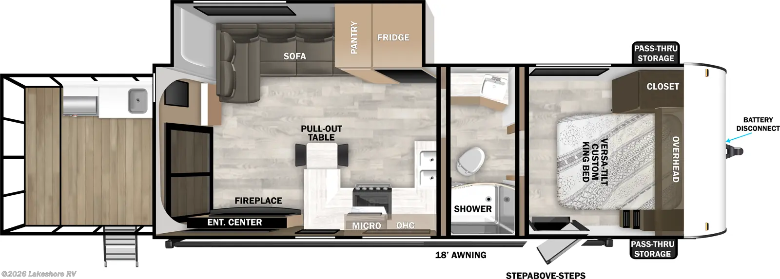 2025 Forest River Wildwood X-Lite 22VERANDA - New Travel Trailer For Sale by Lakeshore RV in Muskegon, Michigan