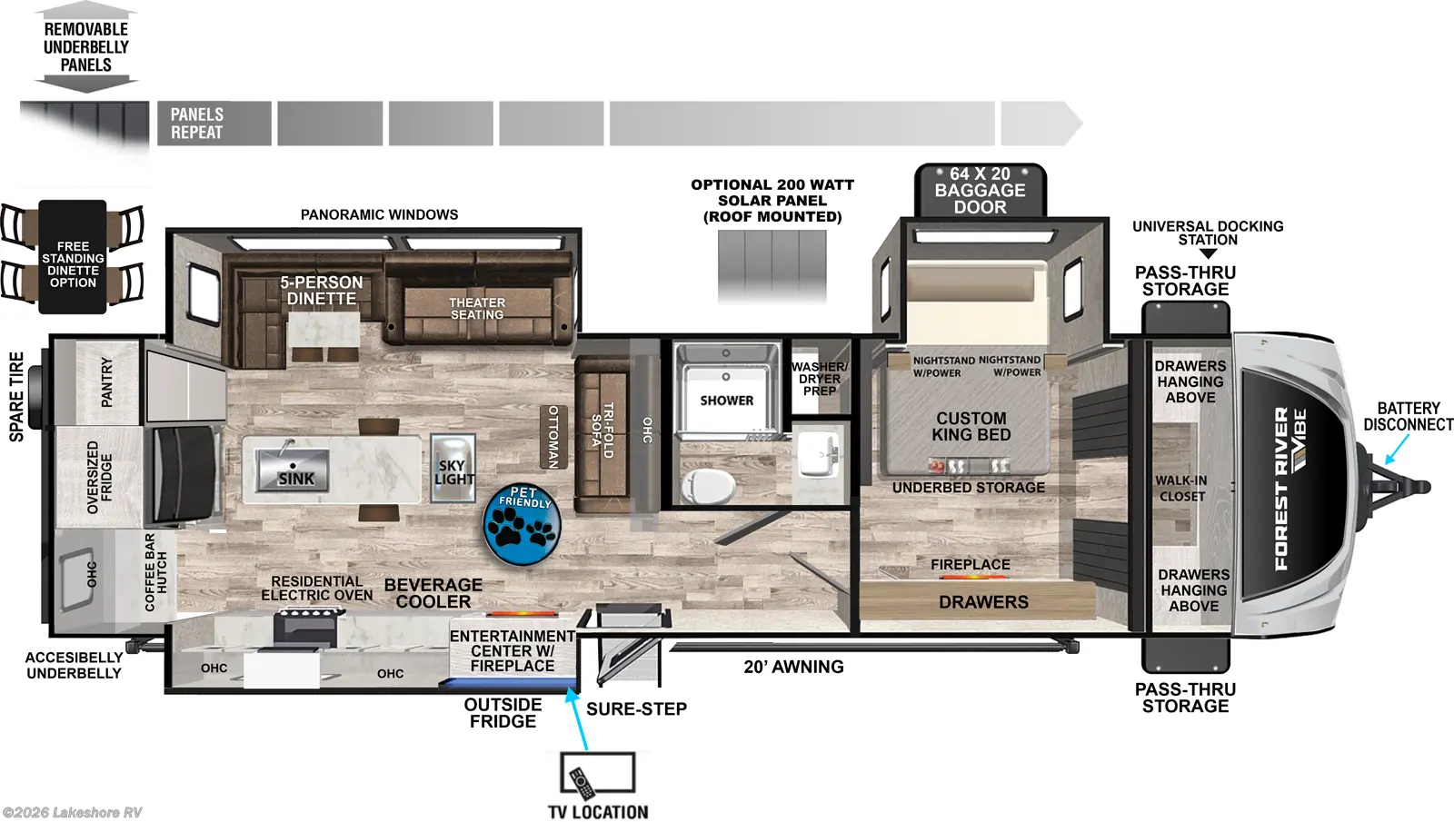 2025 Vibe 3400XL by Forest River from Lakeshore RV in Muskegon, Michigan
