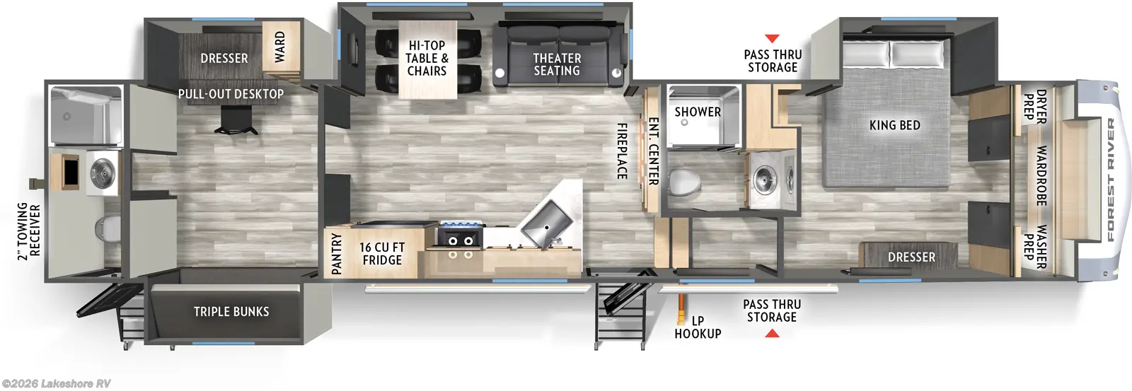 2025 Forest River Wildcat 41DREAM - New Fifth Wheel For Sale by Lakeshore RV in Muskegon, Michigan