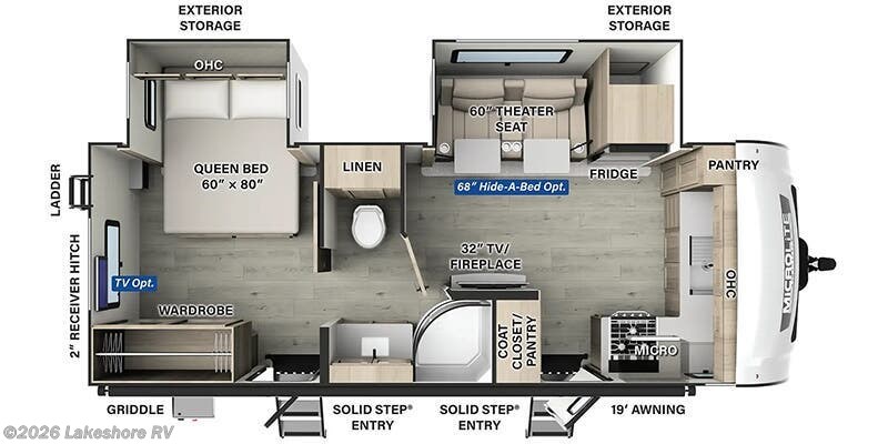 2025 Forest River Flagstaff Micro Lite 25FKBS - New Travel Trailer For Sale by Lakeshore RV in Muskegon, Michigan
