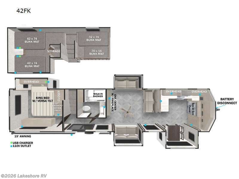 2024 Wildwood Grand Lodge 42FK by Forest River from Lakeshore RV in Muskegon, Michigan