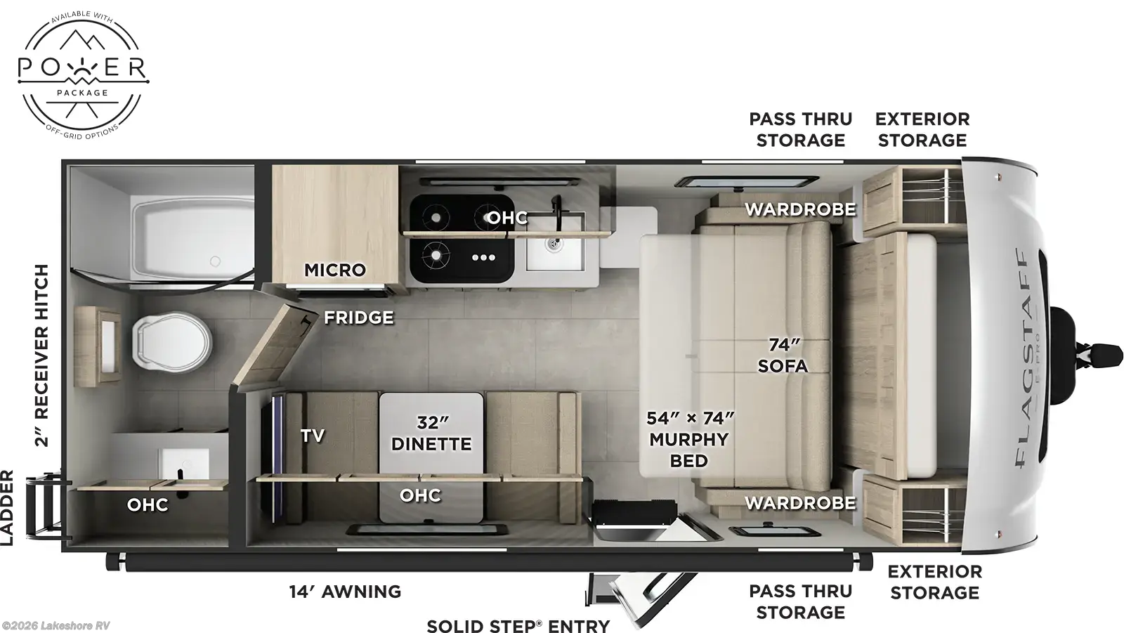 2026 Forest River Flagstaff E-Pro E19FD - New Travel Trailer For Sale by Lakeshore RV in Muskegon, Michigan