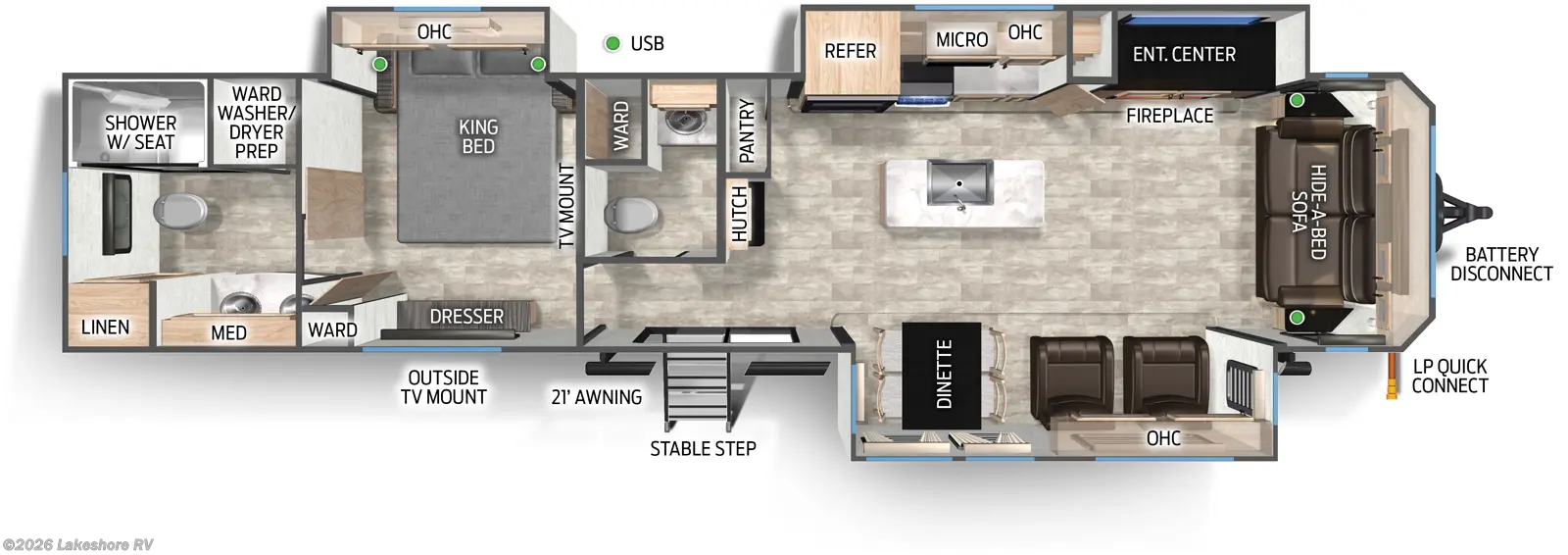 2025 Cherokee Timberwolf 39NA by Forest River from Lakeshore RV in Muskegon, Michigan