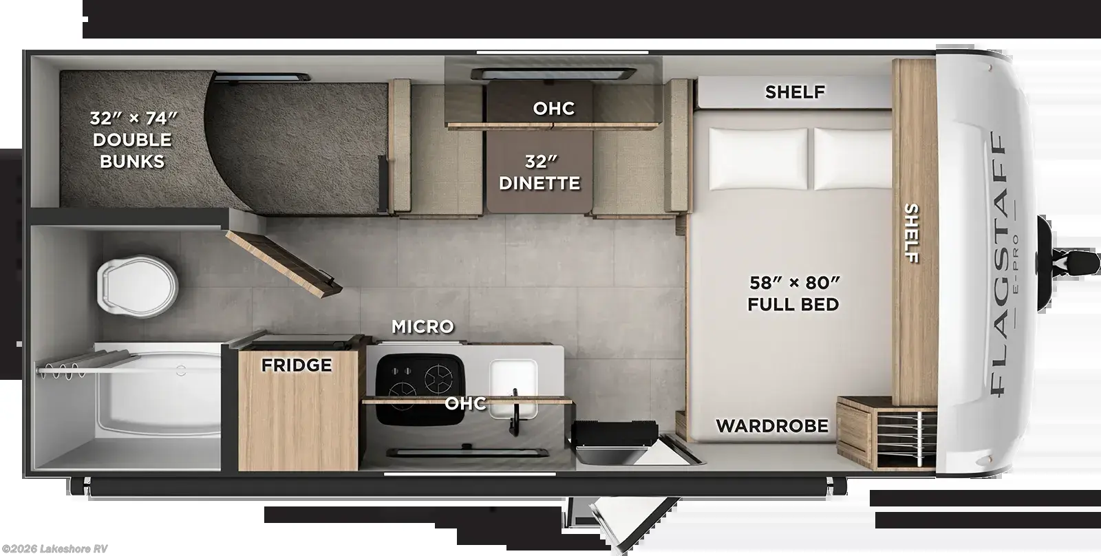 2027 Forest River Flagstaff E-Pro LE E171BLE - New Travel Trailer For Sale by Lakeshore RV in Muskegon, Michigan