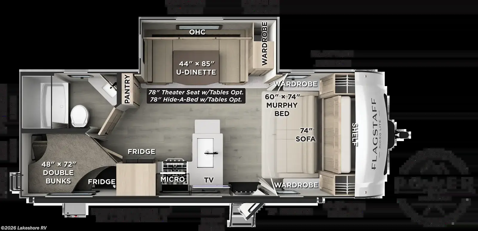 2027 Forest River Flagstaff Micro Lite 25BRDS - New Travel Trailer For Sale by Lakeshore RV in Muskegon, Michigan