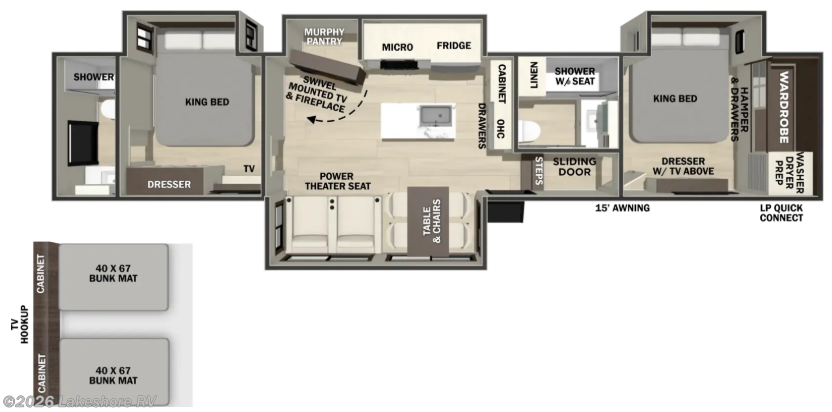 2027 Forest River Cedar Creek 380DB - New Fifth Wheel For Sale by Lakeshore RV in Muskegon, Michigan