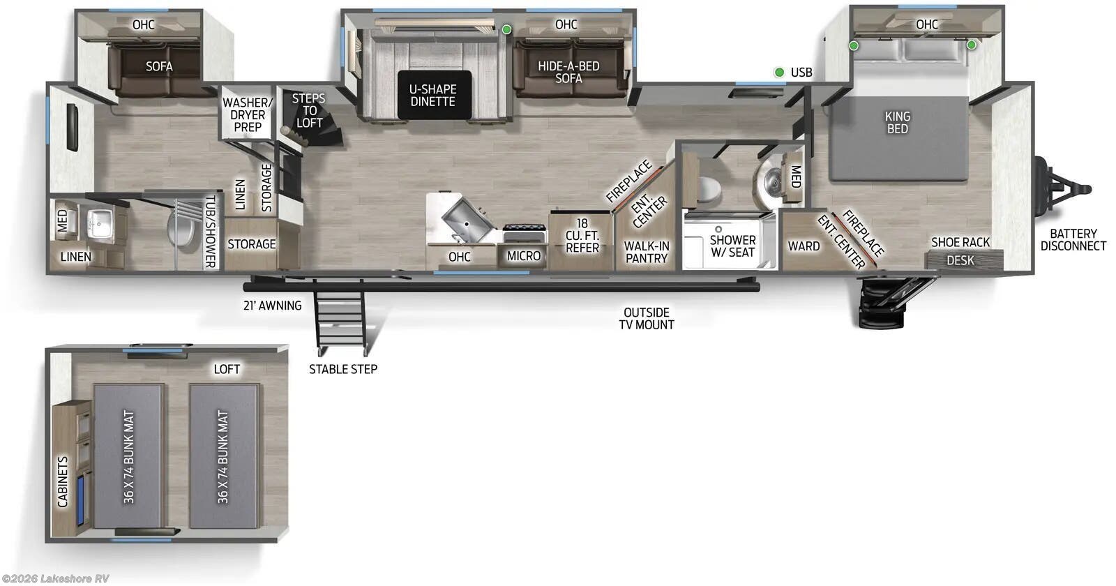 2027 Forest River Cherokee Timberwolf 39DC - New Destination Trailer For Sale by Lakeshore RV in Muskegon, Michigan