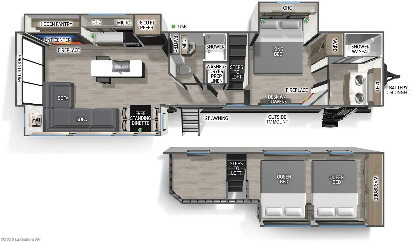 2027 Forest River Cherokee Timberwolf 39JM - New Destination Trailer For Sale by Lakeshore RV in Muskegon, Michigan