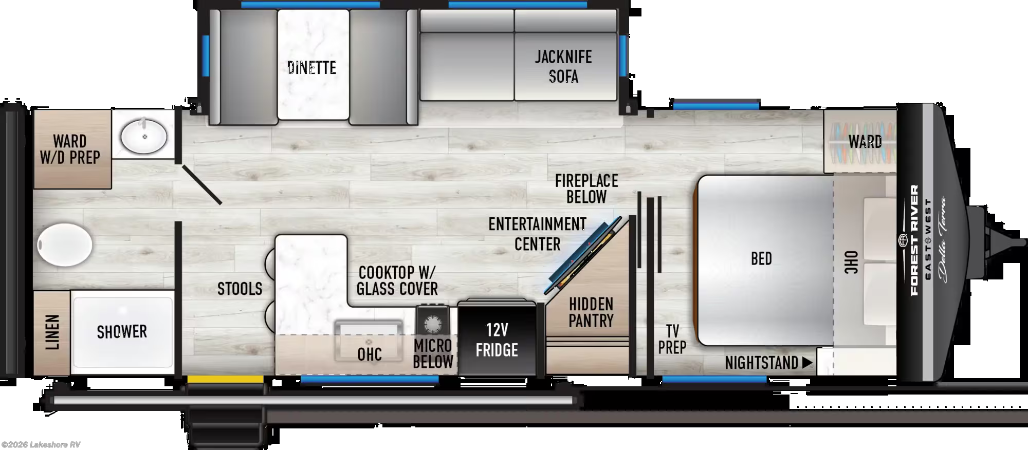 2027 East to West Della Terra 255RB - New Travel Trailer For Sale by Lakeshore RV in Muskegon, Michigan