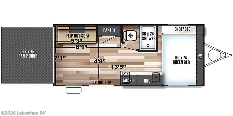 2018 Forest River Wildwood FSX 180RT - Used Toy Hauler For Sale by Lakeshore RV in Muskegon, Michigan