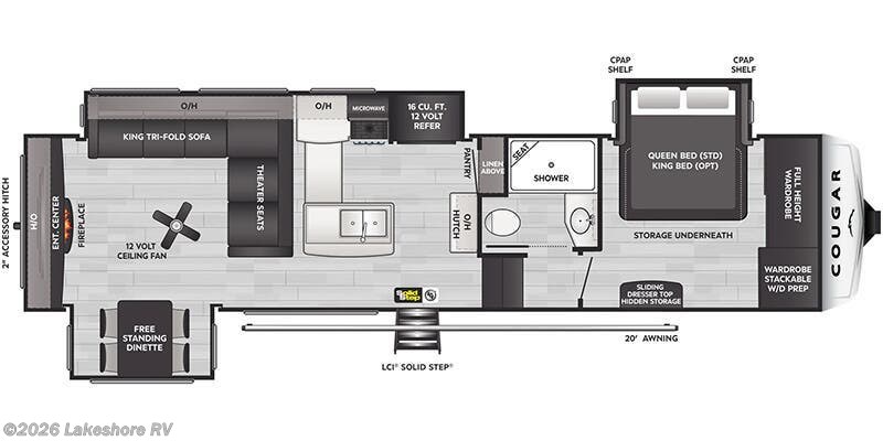 2027 Keystone Cougar 320RDS - New Fifth Wheel For Sale by Lakeshore RV in Muskegon, Michigan