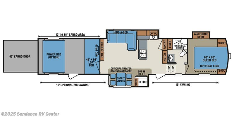 Floorplan of 2018 K-Z Venom 4114TK