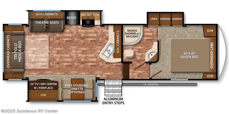 Floorplan of 2017 Grand Design Reflection Super-Lite 27RL