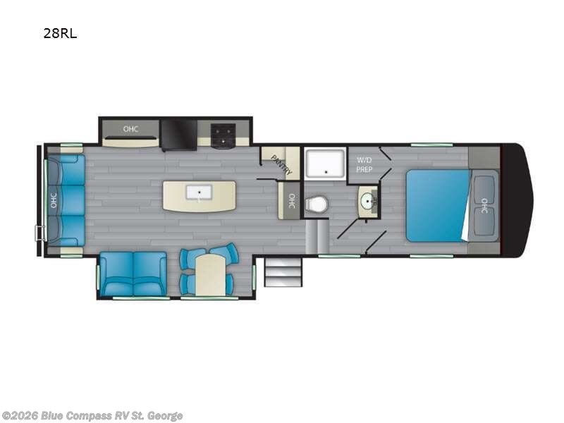 2021 Heartland Milestone 28RL - Used Fifth Wheel For Sale by Blue Compass RV St. George in Hurricane, Utah features Slideout