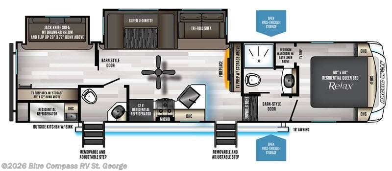 2021 Forest River Cherokee Arctic Wolf 321BH - Used Fifth Wheel For Sale by Blue Compass RV St. George in Hurricane, Utah features Slideout