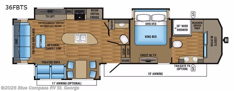 2017 Jayco Pinnacle 36FBTS - Used Fifth Wheel For Sale by Blue Compass RV St. George in Hurricane, Utah features Slideout