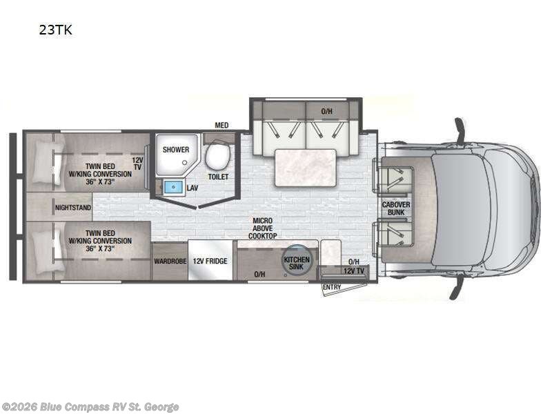 2027 East to West Alita 23TK - New Class C For Sale by Blue Compass RV St. George in Hurricane, Utah features Slideout