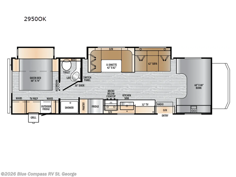 2027 East to West Entrada 2950OK - New Class C For Sale by Blue Compass RV St. George in Hurricane, Utah features Slideout