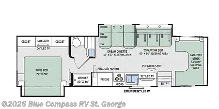2016 Thor Motor Coach Chateau 35SK - Used Class C For Sale by Blue Compass RV St. George in Hurricane, Utah features Slideout