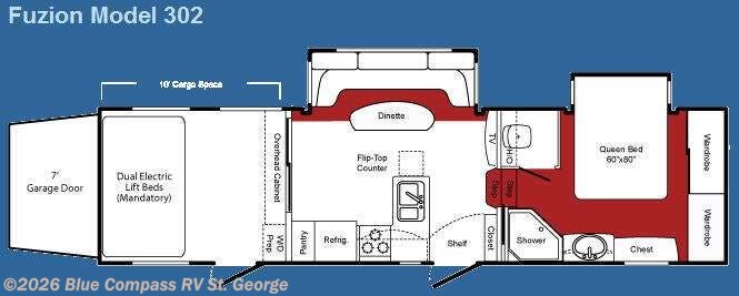 2009 Keystone Fuzion 302 - Used Toy Hauler For Sale by Blue Compass RV St. George in Hurricane, Utah features Slideout