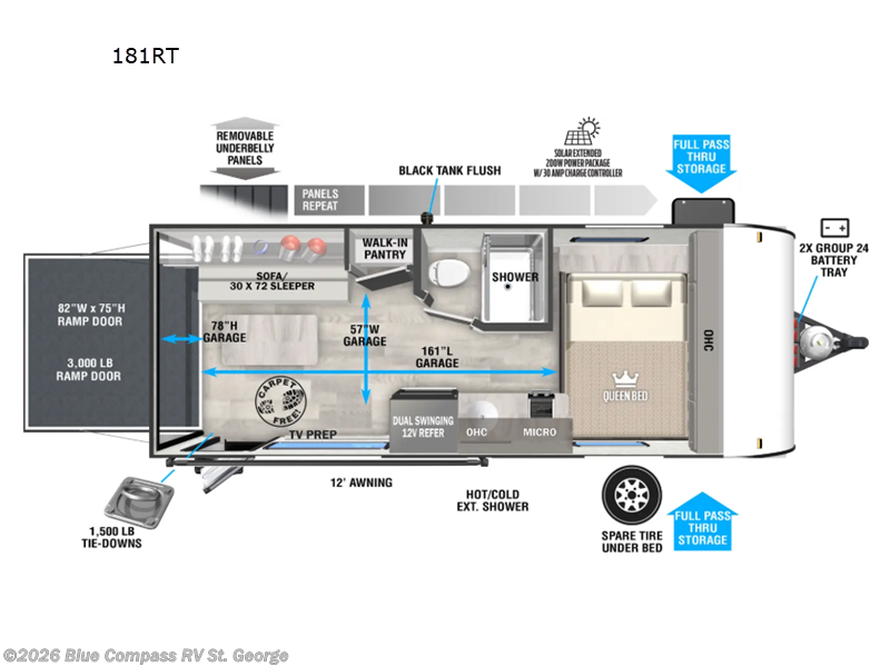 2020 Forest River Salem FSX 181RT - Used Toy Hauler For Sale by Blue Compass RV St. George in Hurricane, Utah