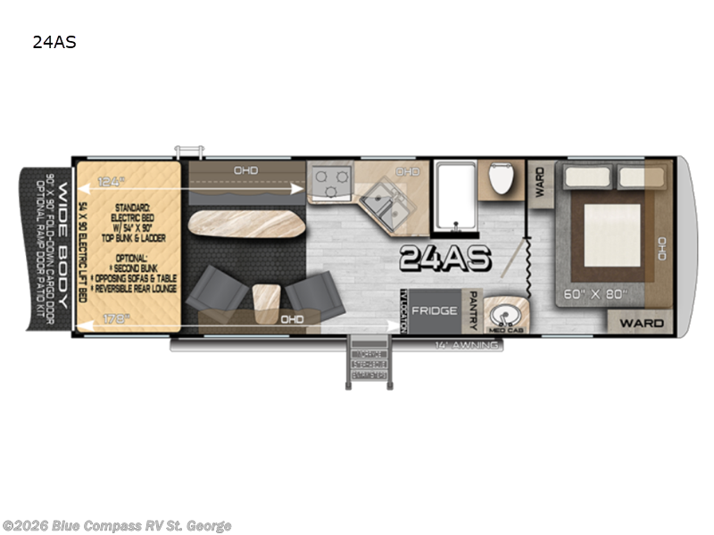 2026 Northwood Desert Fox 24AS - New Toy Hauler For Sale by Blue Compass RV St. George in Hurricane, Utah
