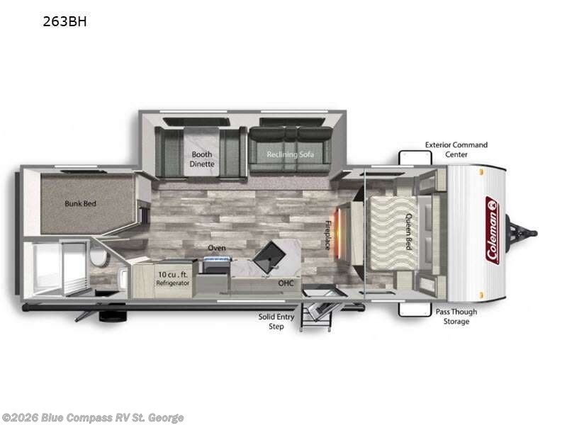 2023 Coleman Lantern Series 263BH - Used Travel Trailer For Sale by Blue Compass RV St. George in Hurricane, Utah features Slideout