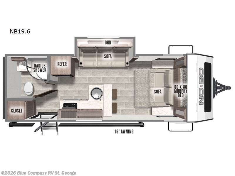 2021 Forest River No Boundaries NB19.6 - Used Travel Trailer For Sale by Blue Compass RV St. George in Hurricane, Utah features Slideout