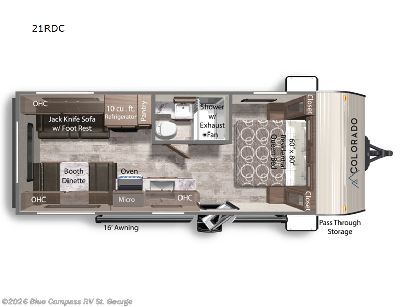 2024 Dutchmen Colorado 21RDC - Used Travel Trailer For Sale by Blue Compass RV St. George in Hurricane, Utah