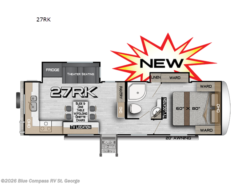 2026 Northwood Arctic Fox NXT 27RK - New Travel Trailer For Sale by Blue Compass RV St. George in Hurricane, Utah features Slideout