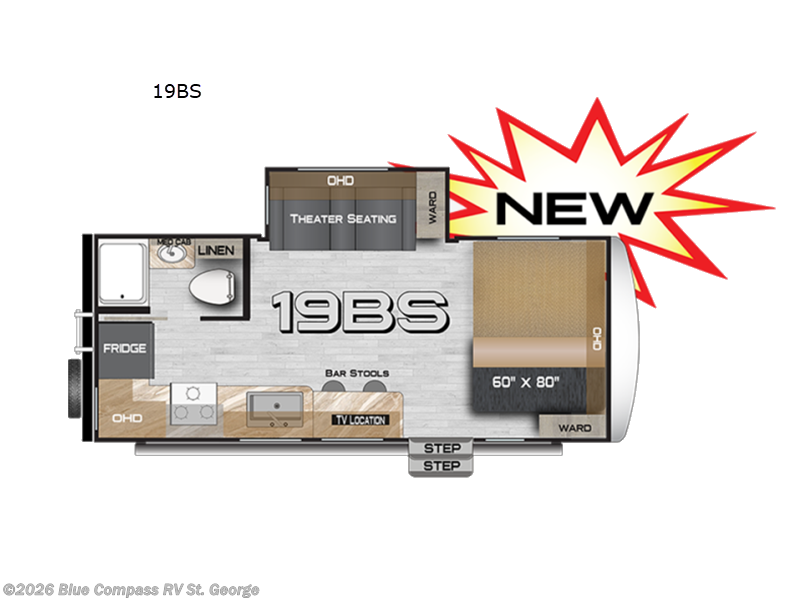 2026 Northwood Nash 19BS - New Travel Trailer For Sale by Blue Compass RV St. George in Hurricane, Utah features Slideout