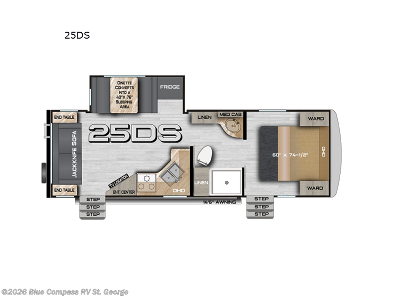 2026 Northwood Nash 25DS - New Travel Trailer For Sale by Blue Compass RV St. George in Hurricane, Utah features Slideout