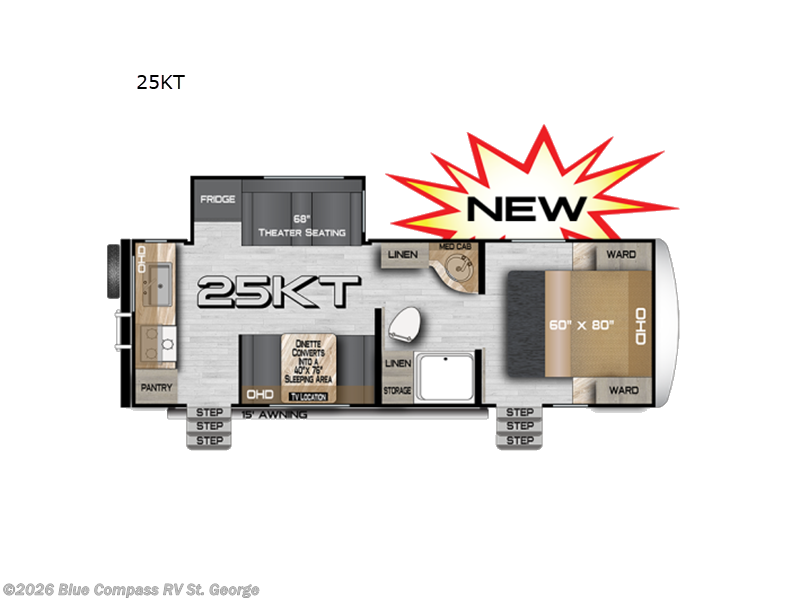 2026 Northwood Nash 25KT - New Travel Trailer For Sale by Blue Compass RV St. George in Hurricane, Utah features Slideout