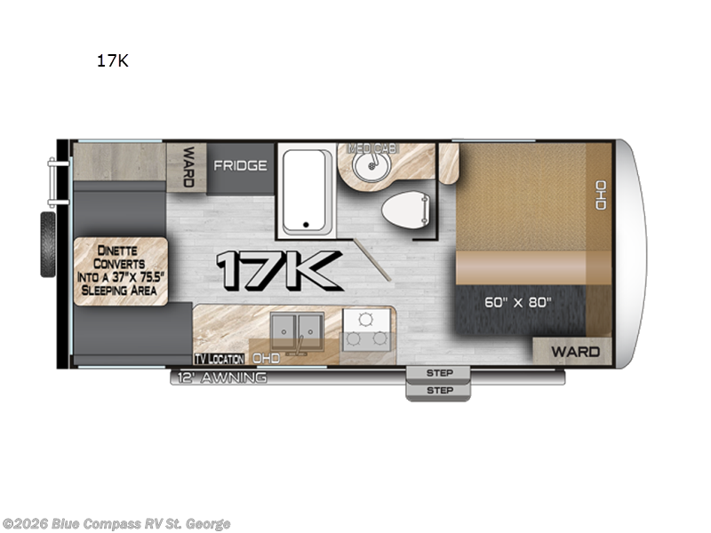 2026 Northwood Nash Camp 17K - New Travel Trailer For Sale by Blue Compass RV St. George in Hurricane, Utah