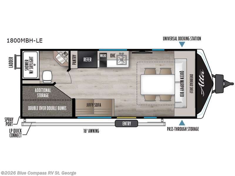 2026 East to West Alta 1800MBH-LE - New Travel Trailer For Sale by Blue Compass RV St. George in Hurricane, Utah
