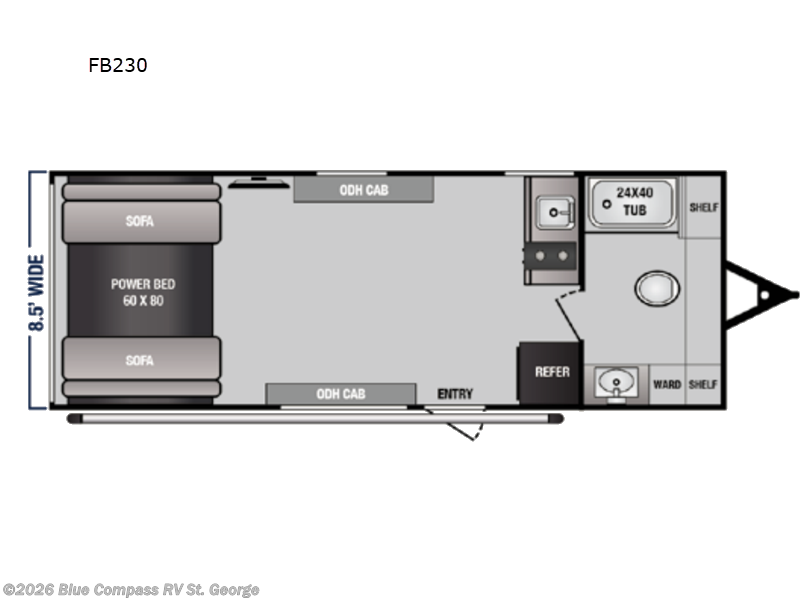 2024 Genesis Supreme Vortex Limited FB230 - Used Toy Hauler For Sale by Blue Compass RV St. George in Hurricane, Utah