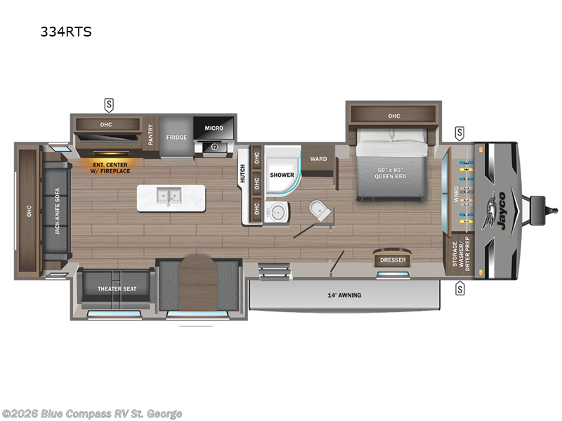 2023 Jayco Jay Flight 334RTS - Used Travel Trailer For Sale by Blue Compass RV St. George in Hurricane, Utah features Slideout