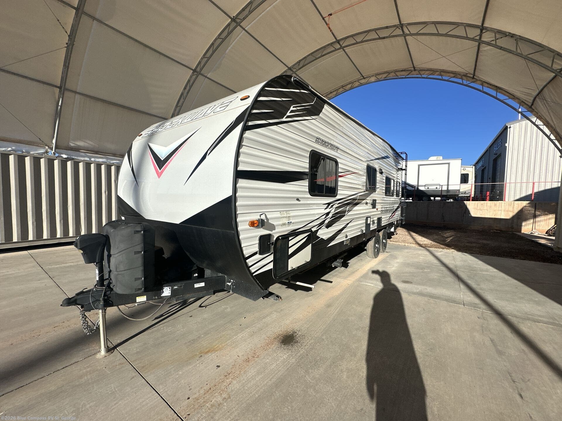 2021 Forest River Shockwave 25RQMX - Used Toy Hauler For Sale by Blue Compass RV St. George in Hurricane, Utah