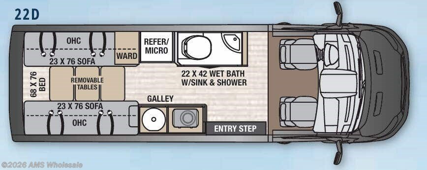 Floorplan of 2020 Coachmen Beyond 22D
