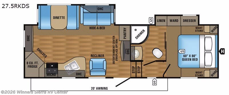 2017 Jayco Eagle HT 27.5RKDS - Used Fifth Wheel For Sale by Winners Sierra RV Center in Colfax, California features Slideout