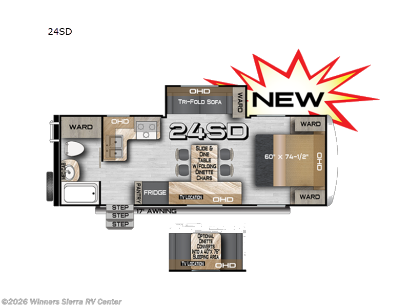 2026 Northwood Nash 24SD - New Travel Trailer For Sale by Winners Sierra RV Center in Colfax, California features Slideout