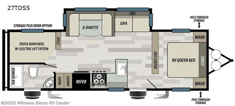 2021 Forest River Wildwood 27TDSS - Used Travel Trailer For Sale by Winners Sierra RV Center in Colfax, California features Slideout