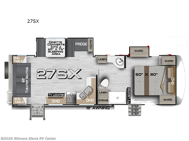 2027 Northwood Arctic Fox NXT 27SX - New Travel Trailer For Sale by Winners Sierra RV Center in Colfax, California features Slideout