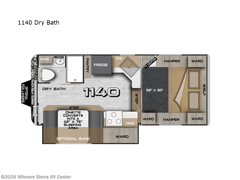 2027 Northwood Arctic Fox Camper 1140 Dry Bath - New Truck Camper For Sale by Winners Sierra RV Center in Colfax, California features Slideout