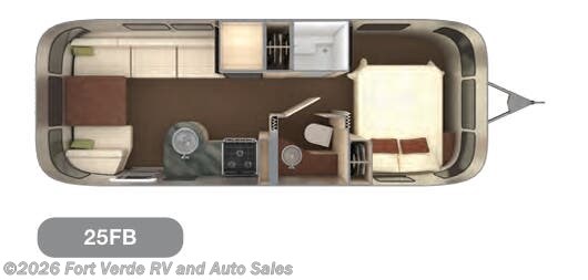 Floorplan of 2021 Airstream International 25FB