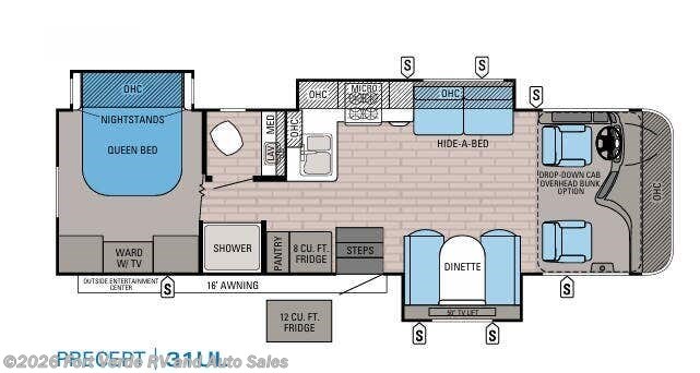 Floorplan of 2016 Jayco Precept 31UL