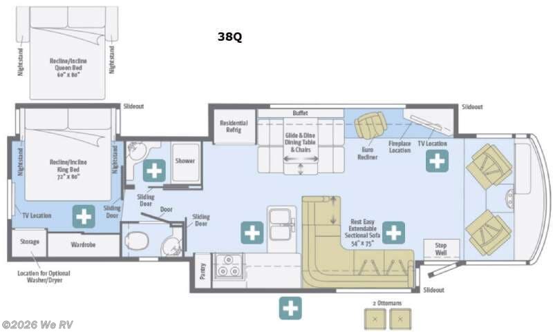 2016 Winnebago Adventurer 38Q - Used Class A For Sale by We RV in Hemet, California features Slideout